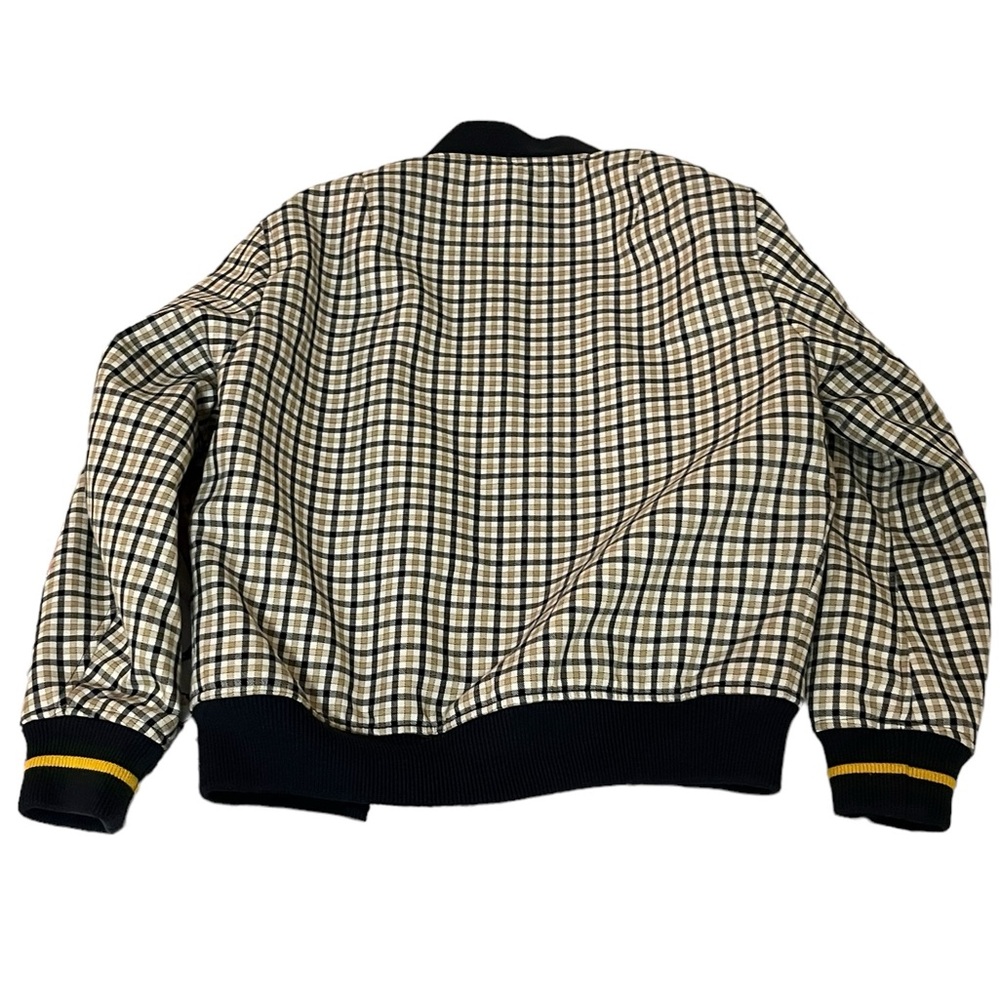 LACOSTE LIVE PLAID WOOL BOMBER JACKET SIZE M - Picture 6 of 10